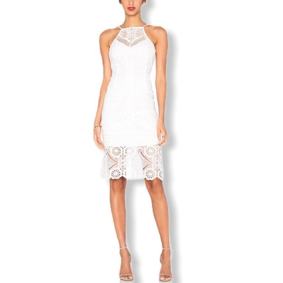 J.O.A White Sleeveless Square Neck Crochet Lace Dress size Medium - Picture 1 of 15